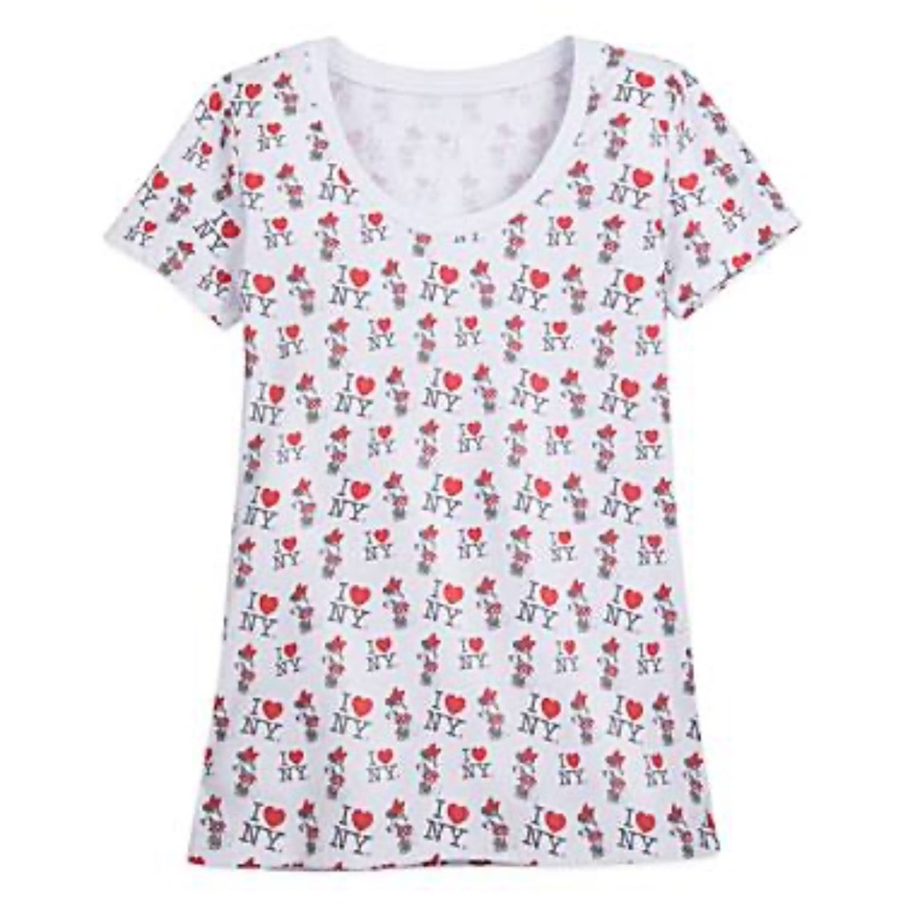 Minnie Mouse I love NY Disney Store Women's XS Fitted T-Shirt